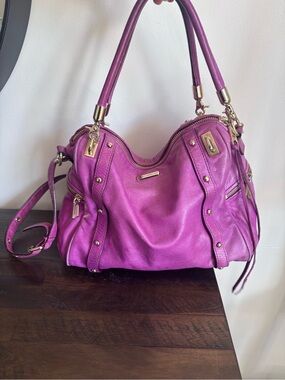 Gorgeous Rebecca Minkoff Purple Relaxed Shoulder Bag with Classic Gold Hardware